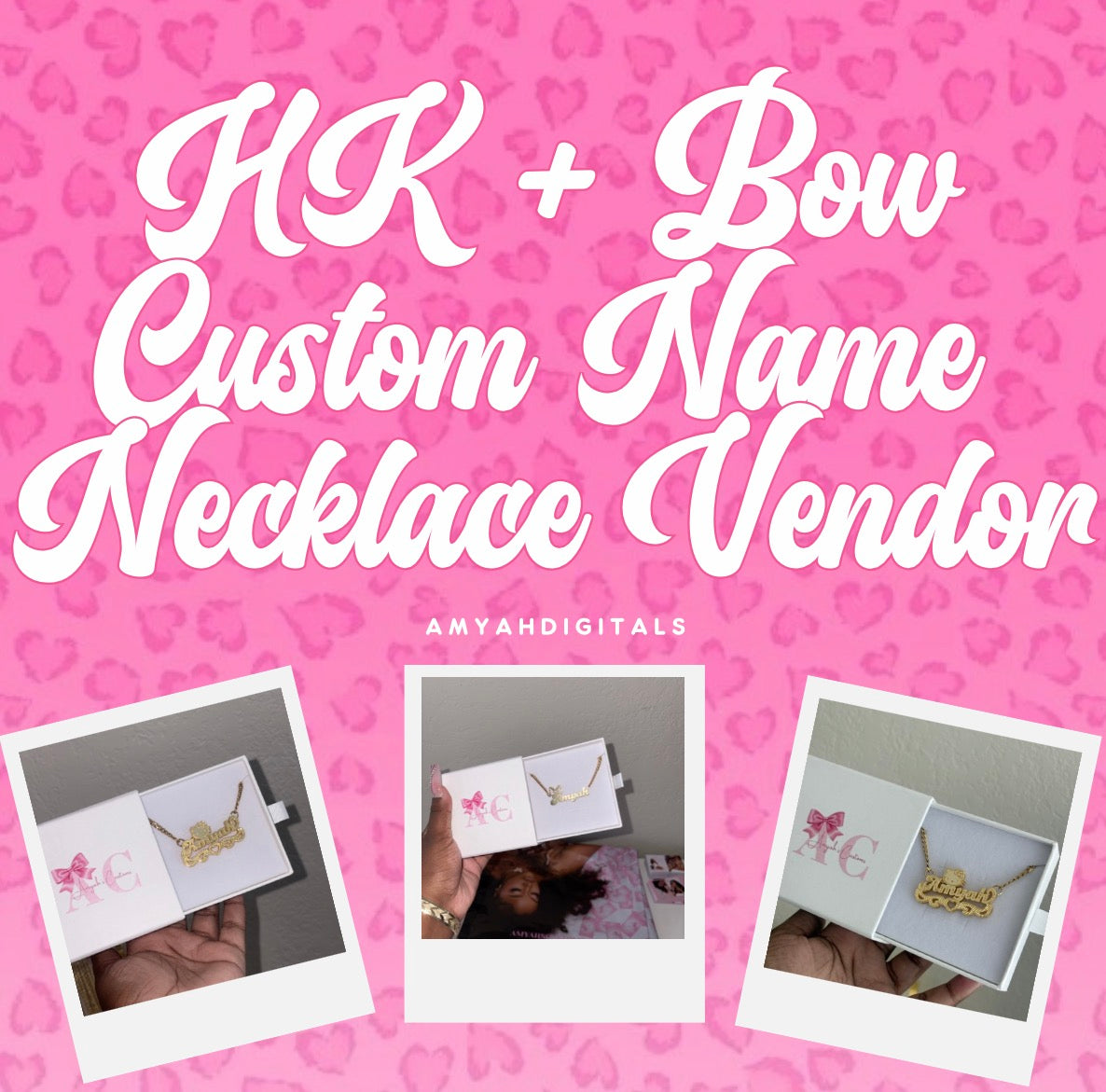 HK + BOW CUSTOM NECKLACE VENDOR